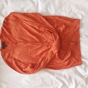 Ann Taylor Orange Cardigan